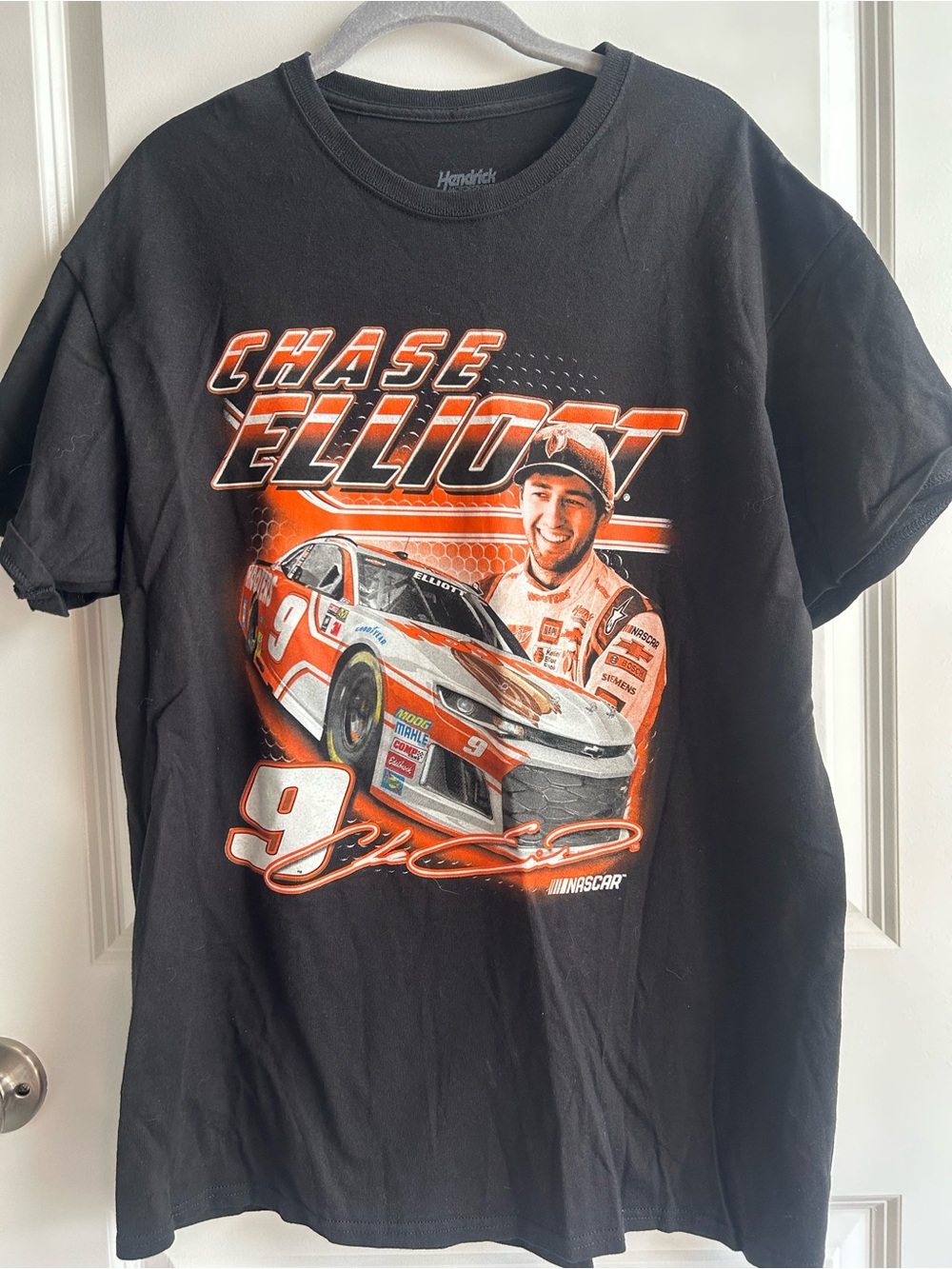 Chase Elliott Black & Orange Short-Sleeve Graphic Tee